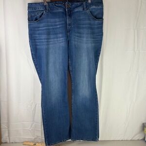 Lee Boot Cut Jeans Womens 22W Blue Mid Rise Regular Fit Denim Pants